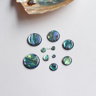 4-20mm圆戒面鲍鱼纸贴亚克力板贴片手工DIY发簪头饰戒指饰品配件