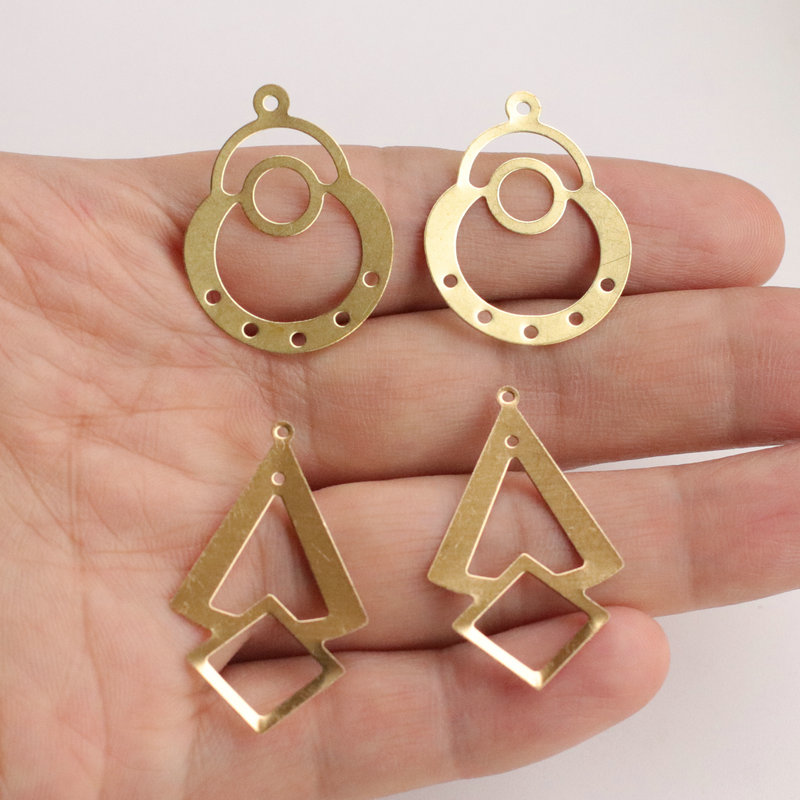 黄铜毛坯配件 镂空铜薄片吊坠挂件 手工diiy饰品材料配饰