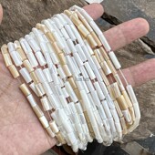 13mm马蹄螺圆管珠子 天然深海珍珠贝管珠 diy饰品配件