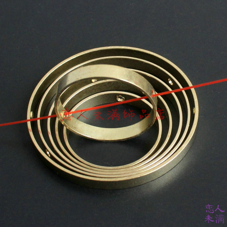 diy穿孔圆圈饰品黄铜隔珠