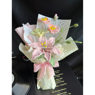 成品手工编织风信子酒杯玫瑰小众高级感花束七夕情人节送男女朋友