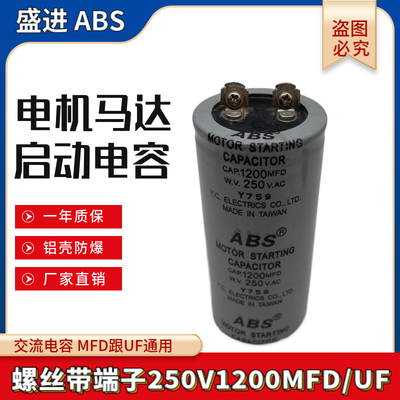 ABS马达启动电容250V1200UF