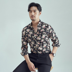 男潮时尚秋冬男士花衬衫男潮长袖休闲衬衫228-CS11-P30图片