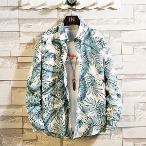 男士潮全新时尚花衬衫衬衣长袖228-1041-P35图片