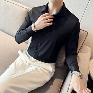 男士休闲时尚潮高弹力多颜色衬衫衬衣228-1068-P55