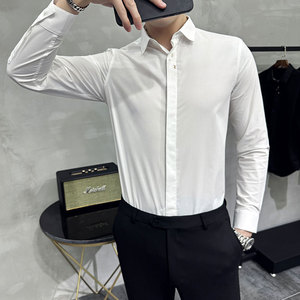 男士潮休闲时尚弹力衬衫衬衣228-1060-P45图片