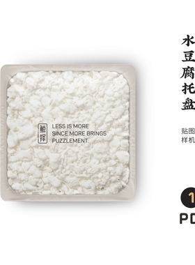 J726高端品牌logo提案水豆腐托盘VI样机模板psd智能贴图mockup