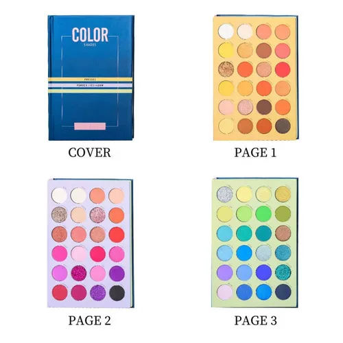 Тени для век, многоцветные палетка теней, 72 цветов