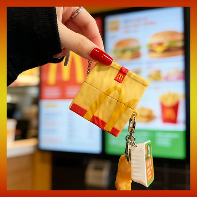 M记麦门ins牛皮纸打包袋airpods4保护套airpod3适用苹果pro1耳机壳二代无线蓝牙充电仓第三代ipods2代四代5盒