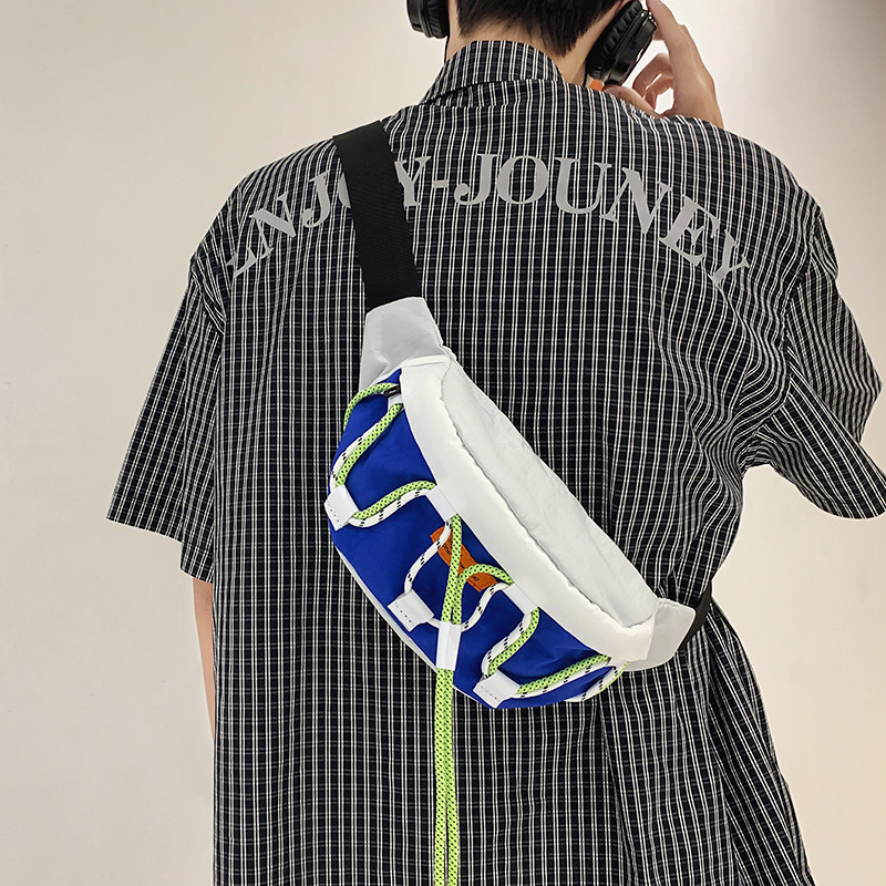 斜挎包男ins潮小包 休闲潮牌胸包学生腰包日系百搭帆布单肩包女