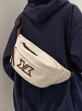 男士多功能运动斜挎包胸包男款ins男生休闲腰包单肩包女新款挎包