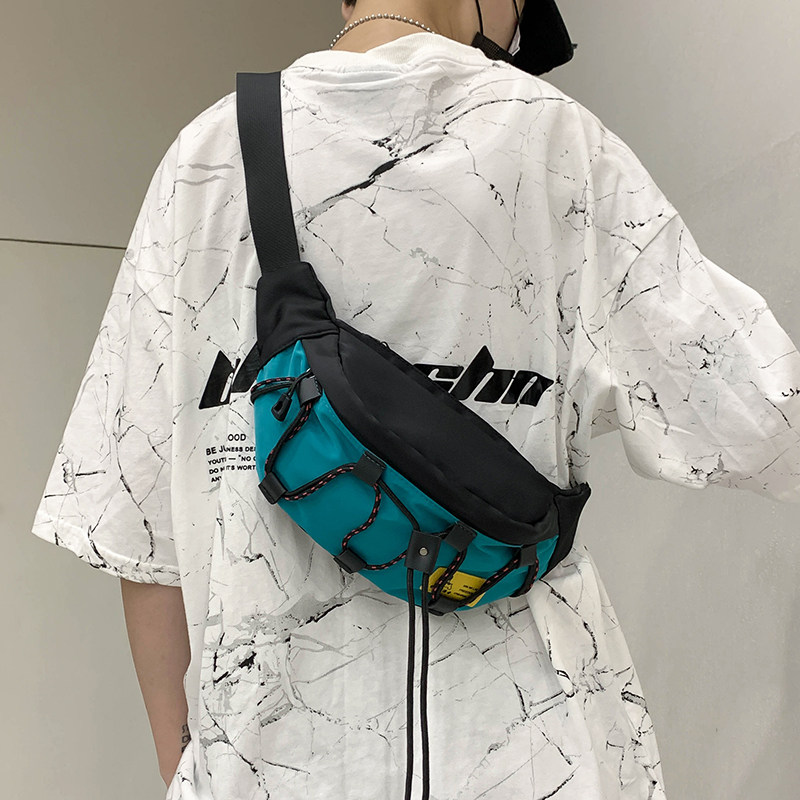 斜挎包男ins潮小包 休闲潮牌胸包学生腰包日系百搭帆布单肩包女