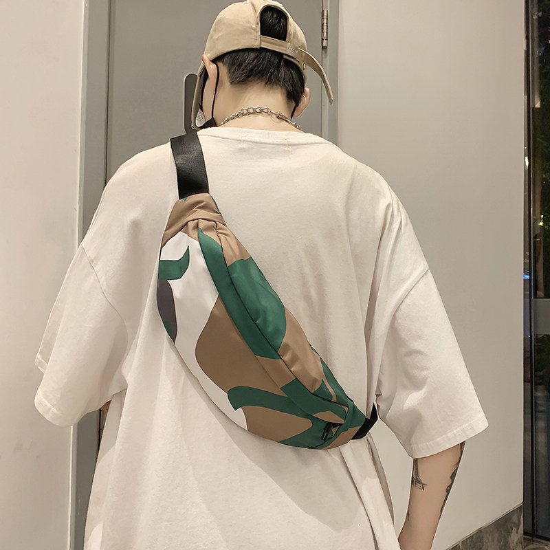 斜挎包男潮牌ins超火学生胸包韩版运动休闲腰包女街头潮流胸前包