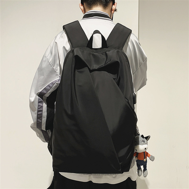 双肩包男韩版简约时尚潮流高中大学生书包休闲旅行背包潮牌大容量