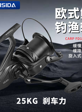 FEISIDA 2025新款 FD14000欧鲤钓快刹渔轮 缓慢震荡 缓降排线