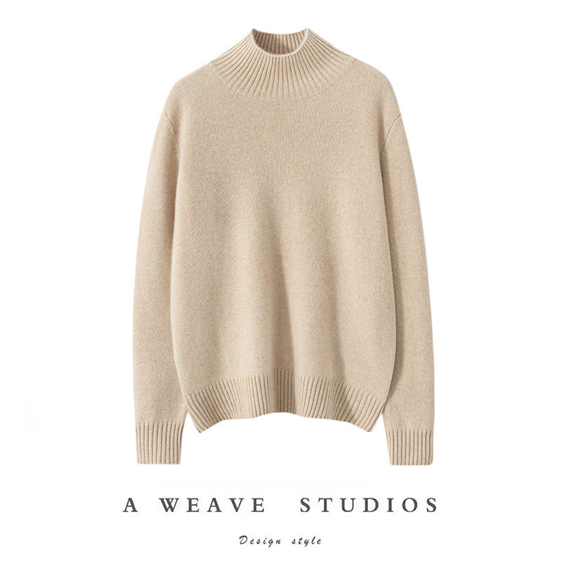 秋冬季新款100纯山羊绒半高领长袖加厚毛衣女显瘦百搭套头针织衫,女装/女士精品,羊绒衫,淘宝优惠券,粉丝福利购,淘宝优惠卷