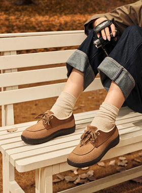 Pansy盼喜日本女鞋保暖加绒乐福鞋舒适轻便加宽一脚蹬棉鞋冬季