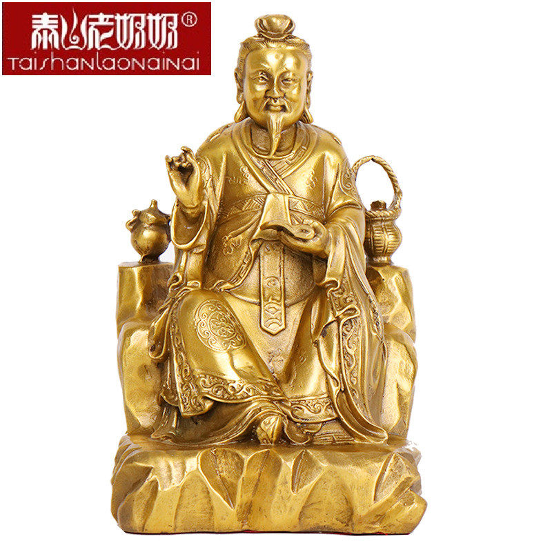 祈福纯铜药王铜像风水摆件悬壶济世药圣孙思邈祖师爷家居神堂供奉