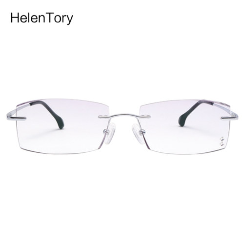 helentory无框切边商务配眼镜