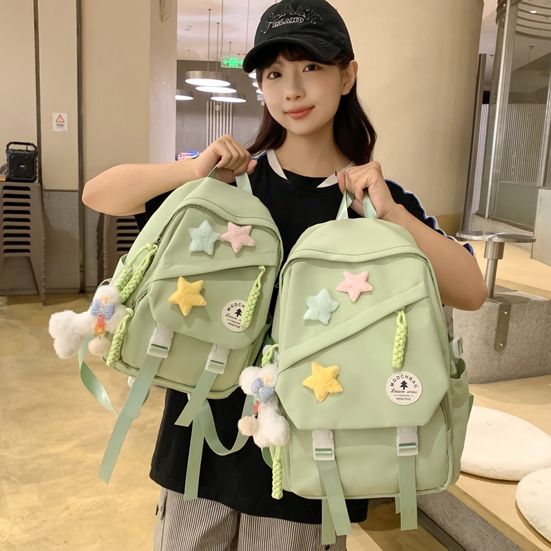 GUCEN日韩风书包女初中生双肩包