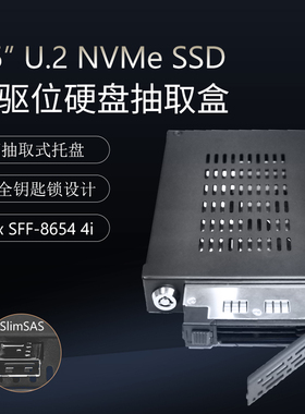 UNESTECH 软驱位2.5英寸U.2 NVMe PCIe4.0 SSD硬盘盒SFF8654接口