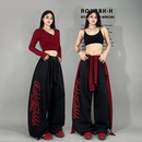 ROKBBK-K布韩街舞潮牌复古字母刺绣辣妹宽松休闲裤女小众设计感