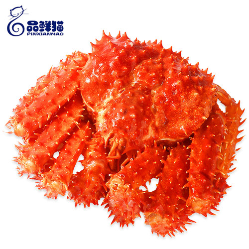 智利进口鲜活熟冻帝王蟹海鲜2.8-3.2斤新鲜水产皇帝螃蟹礼盒包装
