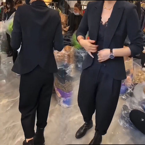 0气质名媛燕尾西服上衣两件套装