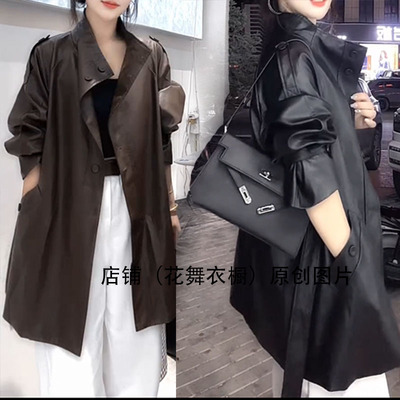2025秋季新款韩版宽松显瘦中长款风衣外套女设计感小众气质大衣潮