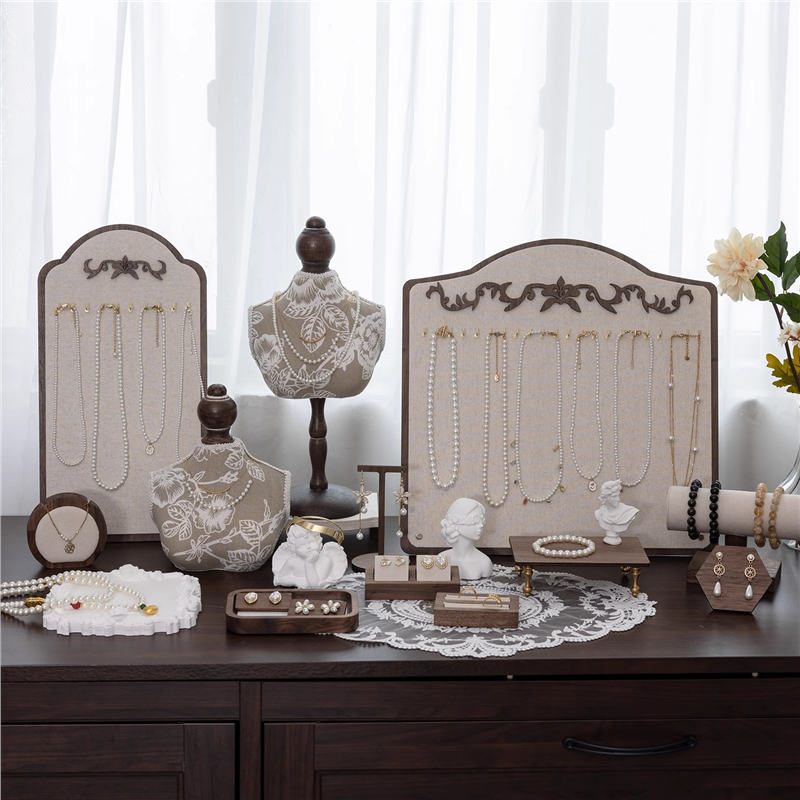 复古项链展示架立式可上墙饰品柜台摆摊陈列架首饰收纳板项链挂钩