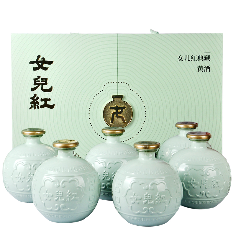 女儿红典藏黄酒500ml*6绍兴黄酒瓶装花雕酒礼盒装送礼14度