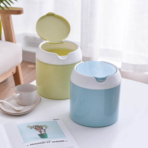 桌面垃圾桶可爱网红有盖创意办公