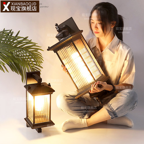 防水防锈大门口玻璃壁灯现宝铝材