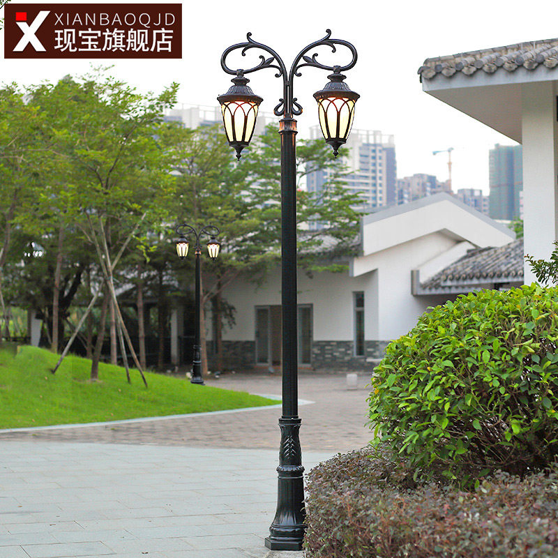 led景观灯户外防水别墅欧式复古室外庭院3米家用院子花园高杆路灯