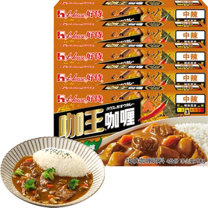 5盒好侍咖喱块香浓醇和3号中辣