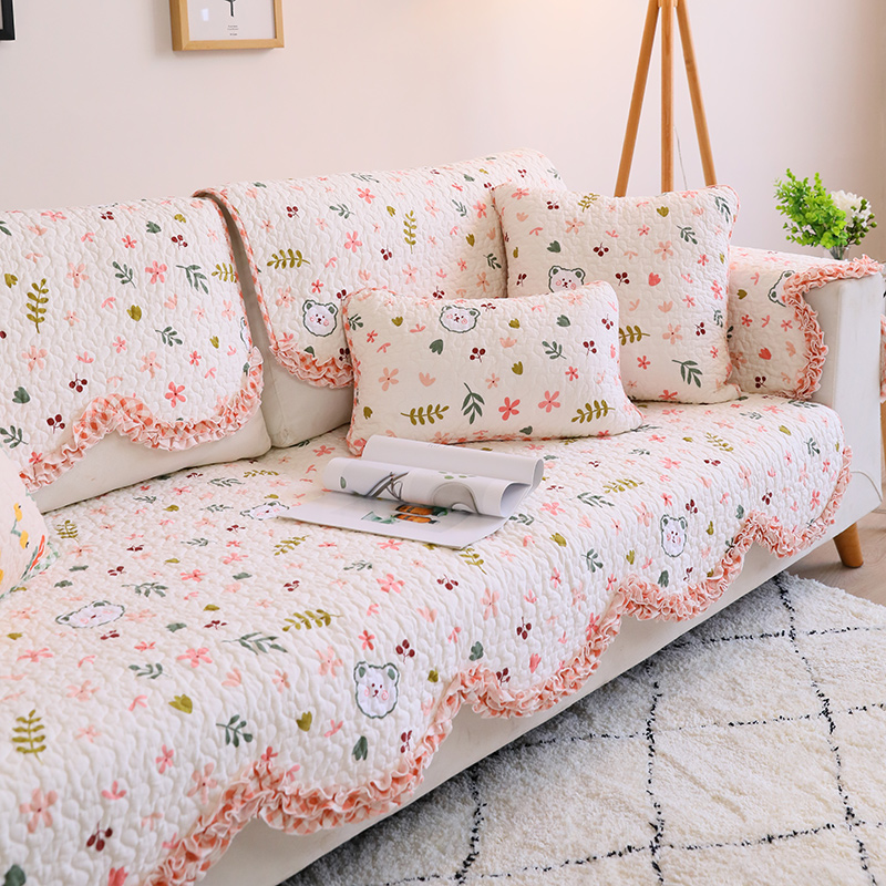 纯棉四季通用简约现代风防滑坐垫