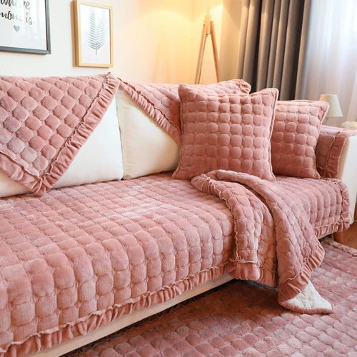 九只猫 Зимний современный диван, нескользящая плюшевая индивидуальная подушка