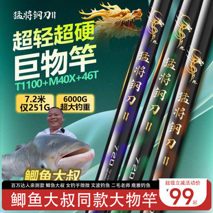 猛将钓鱼竿钢刀二代超轻超硬鱼竿手杆碳素28调19调台钓竿鲤鲫鱼竿