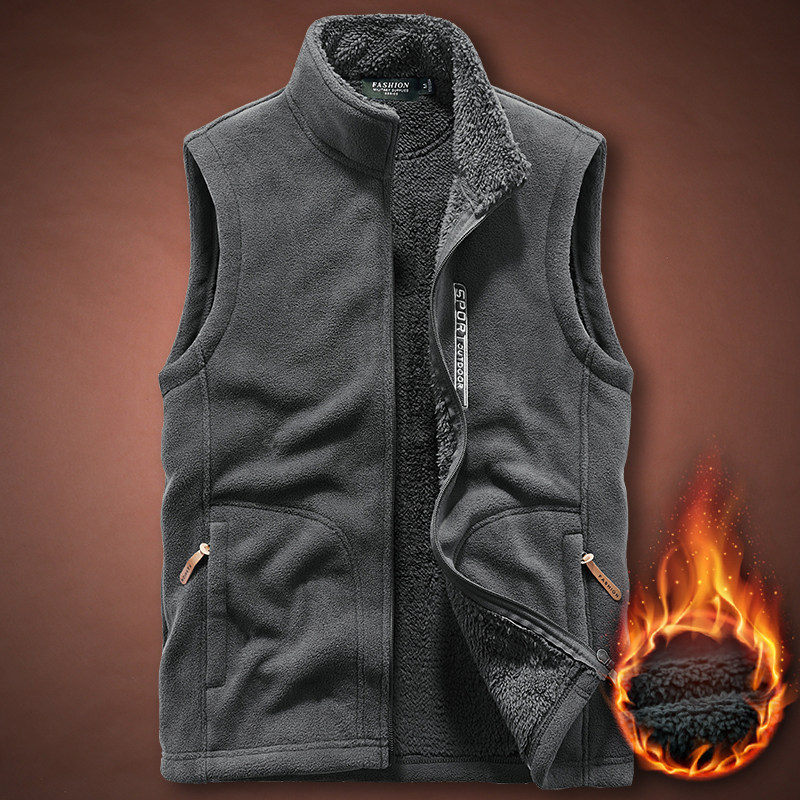秋冬马甲男摇粒绒保暖宽松背心户外运动加绒加厚无袖立领男外套潮,男装,常规马甲,淘宝优惠券,粉丝福利购,淘宝优惠卷