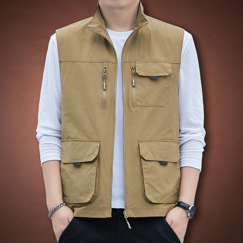 春秋季户外运动速干宽松马甲