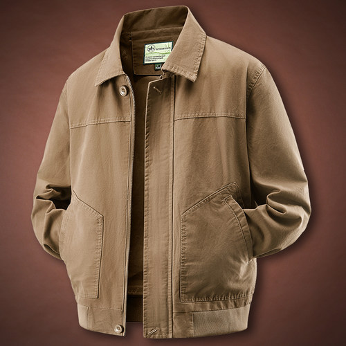 水洗纯棉大码宽松夹克