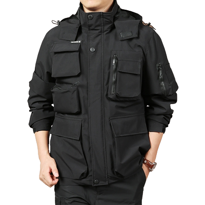 中年夹克jpdun多口袋春季宽松