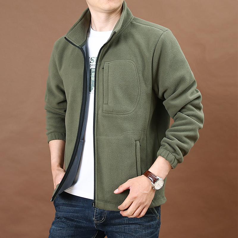 春摇粒绒保暖户外纯色速干卫衣