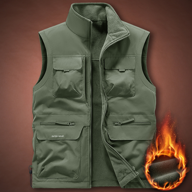 两面穿摄影钓鱼大码宽松马甲