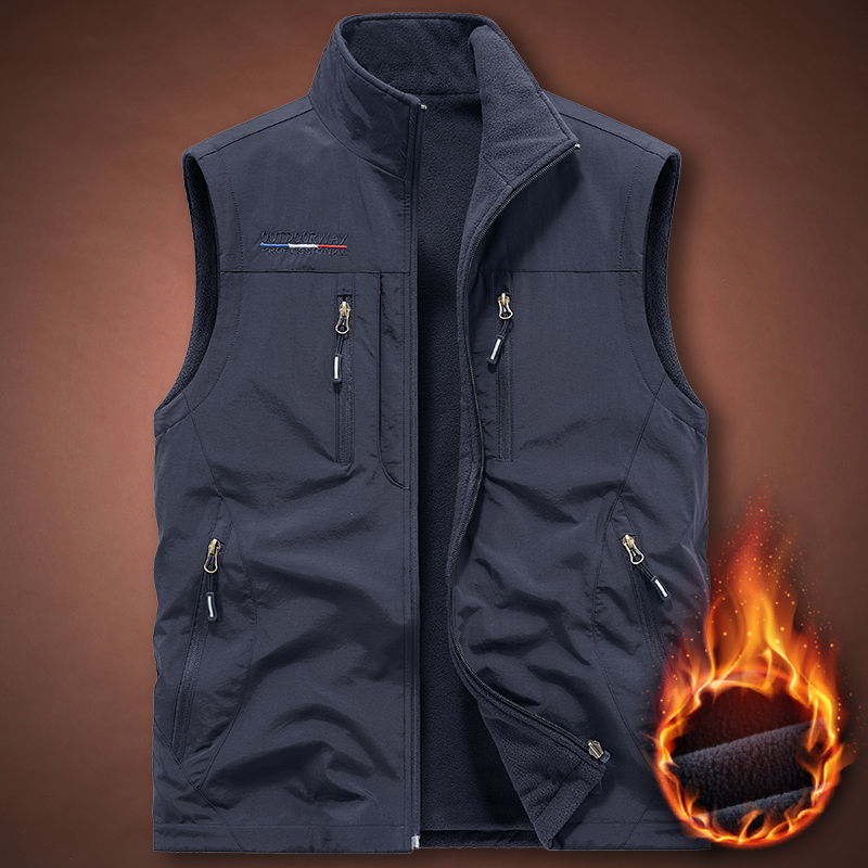 加绒马甲jpdun宽松秋冬季拉链