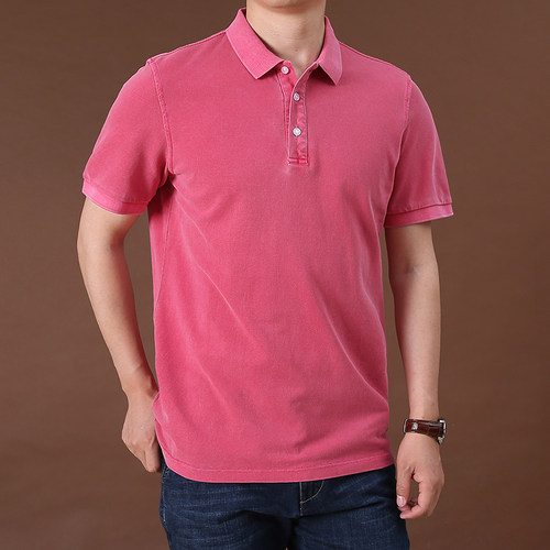 翻领polo衫翻领休闲薄款纯色休闲