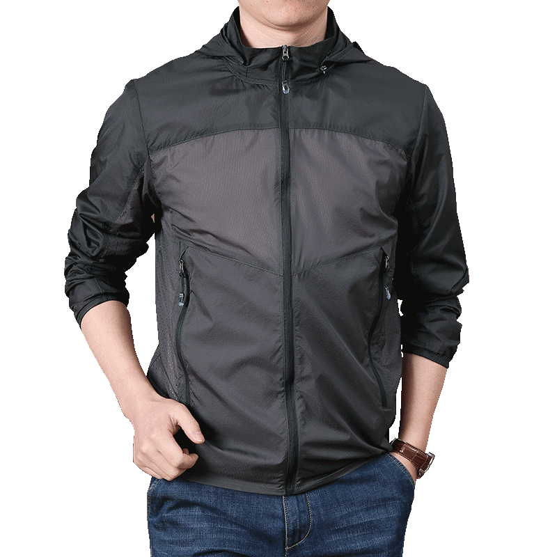 夏季防晒服男士薄款透气运动休闲防晒衣大码皮肤衣男装上衣外套潮