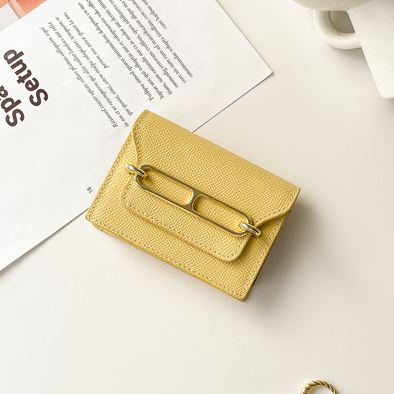 高级感手掌纹牛皮小卡包防消磁