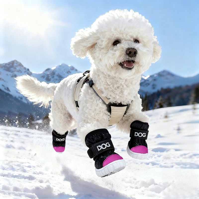 狗狗鞋子冬小狗外出软底甩不掉西高地博美户外专用透气厚款防脏鞋