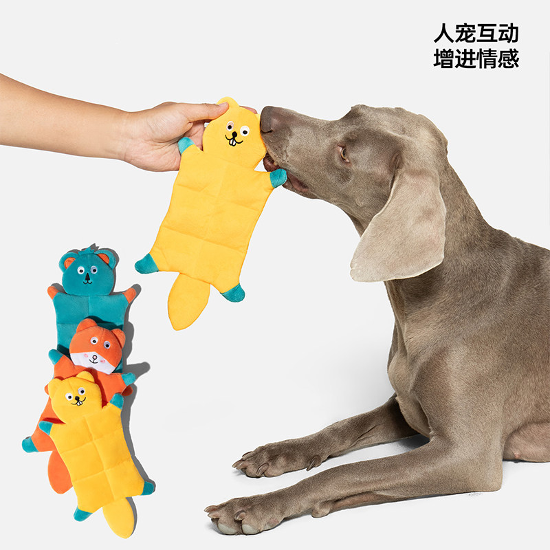 狗狗玩具消耗体力自嗨解闷毛绒玩偶按压互动性发声趣味造型泰迪犬